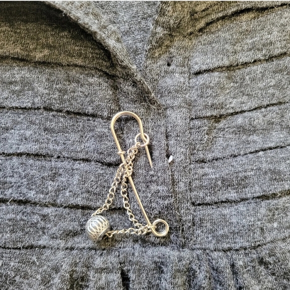 Freelance Dress Sz M Embroidered Boho Floral Gray Collar Junior Women - Picture 2 of 9